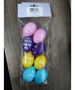8 CT Easter Eggs with Sayings on One Side Of Egg~ Fillable~Plastic Eggs~New - €7,14 EUR