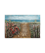 Empire Art Direct Red Bicycle Mixed Media Iron Hand Painted Dimensional ... - $420.98 CAD