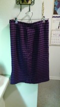 Purple And Black Houndstooth Skirt Sz P  - $9.49