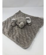 ELEGANT BABY GREY ELEPHANT SECURITY BLANKET LOVEY 11x11 Inches - $11.48 CAD