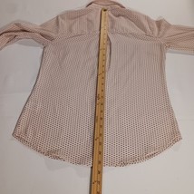 Candies RN#73277 Women's Peach & Black Roll Tab Sleeve Full Button Shirt Size XS image 7