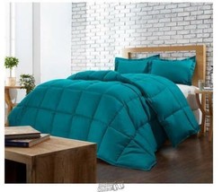 Premium Down Alternative Comfort Teal King Set 100% Polyester - £67.60 GBP