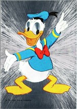 Walt Disney Donald Duck Dancing Silver Unposted Postcard - £7.13 GBP