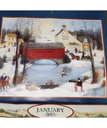 2015 LANG LINDA NELSON STOCKS Calendar Frame the FOLK ART 28th Edition E... - $6.35