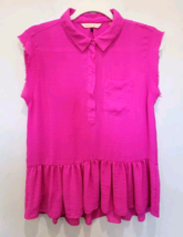Rebecca Taylor Solid Silk Henley Pink Blouse Size 8 MSRP: $195.00 - $448.60 MXN