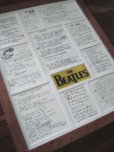 The Beatles original handwritten lyrics display framed montage #1 - £110.71 GBP