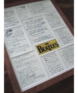 The Beatles original handwritten lyrics display framed montage #1 - £111.57 GBP