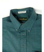 Sutter &amp; Grant Vintage Pima Pinpoint Green Oxford Button Long Sleeve Shi... - $35.13 CAD