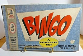 Milton Bradley 1960 Bingo Game Original Box Instruction MB #4002 Wood Pieces - £15.57 GBP