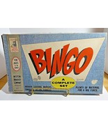 Milton Bradley 1960 Bingo Game Original Box Instruction MB #4002 Wood Pi... - $377.67 MXN
