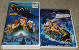 Atlantis: The Lost Empire VHS Clam Shell &amp; Milo&#39;s Return DVD Factory NEW... - £12.33 GBP