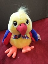 Vtg Cuddle Wit Bird Multicolored Plush 8" Stuffed Animal toy As Is  - £5.53 GBP