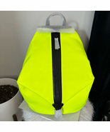 Rebecca Minkoff Julian Jumbo Zipped Nylon Backpack, Designer Neon Yellow... - $203.78 CAD