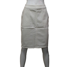 Lands End Pencil Skirt Women&#39;s Size 6 Petite, Stretch Denim, White - $29.99