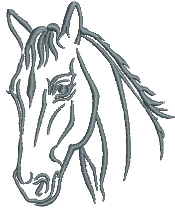 A beautiful horses muzzle machine embroidery design - $3.50