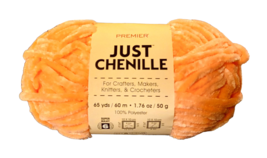 Premier Yarns Just Chenille Super Bulky Yarn - New - Mango - $7.99