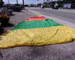 Asymmetric Spinnaker sail, lightly used, brightly colored 46x44x28 - $395.01