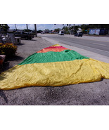 Asymmetric Spinnaker sail, lightly used, brightly colored 46x44x28 - $395.01