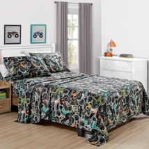 Chezmoi Collection 4-Piece Kids/Teens Monster Trucks Sheet Set - Soft Microfiber - £42.69 GBP