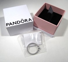 Pandora Sterling Silver Ball Ring NIB Size 7 1/2 C3757 - £30.50 GBP