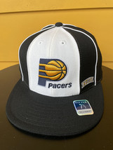 NEW REEBOK INDIANA PACERS FITTED HAT CAP RETIRED LOGO NBA HEADWEAR BLACK - $10.84+