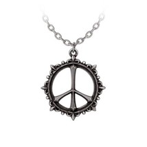 Alchemy Gothic P948 - Pax Pendant Necklace Peace Sign English pewter England - £18.87 GBP