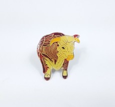 Hereford Bull Lapel Pin Hat Tac Cow Vintage New Old Stock - £3.83 GBP