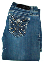 L.A. Idol USA - Iron Cross on Back Pocket - Distressed Patched Denim Jeans 32X32 - £12.02 GBP