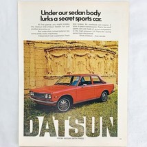 1972 Datsun Nissan 510 2 Door Sedan Vintage Print Ad Full Color 8&quot; x 11&quot; - £5.17 GBP