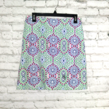 Talbots Skirt Womens Petites 4P Green Geometric Floral Lined Mini - £16.07 GBP