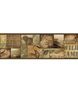 Trumball Wild Game Collage Wallpaper Border Brown Chesapeake TLL01493B - £16.08 GBP