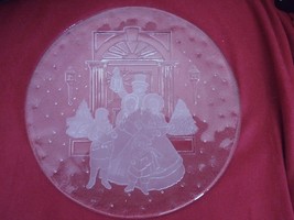 L.E. Smith Glass Company Crystal Buffet Carolers Platter - £11.96 GBP