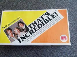 Vintage ~ That&#39;s Incredible ~ Nine Games in One ~ (1981) - £11.83 GBP