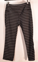 Athleta Womens Yoga Striped Leggings Black Gray S - $49.50