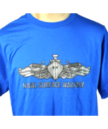 Naval Surface Warfare Vintage NAVSEA T-shirt XL / Large Fit 45 x 30 Navy... - £30.67 GBP