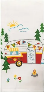New Kay Dee Happy Camper Dual Purpose Kitchen Towel &quot;Home Is Where We Park It&quot; - £12.87 GBP