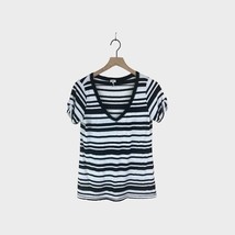 Vintage 2000&#39;s Splendid Women&#39;s Black &amp; White Striped Shirt - £7.89 GBP