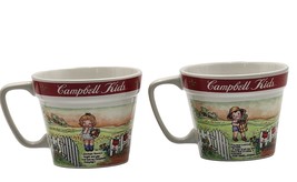 VTG 1998 Campbell Soup Kids Flower Pot Garden Coffee Mugs Set of 2 SHIPS FAST - $23.36