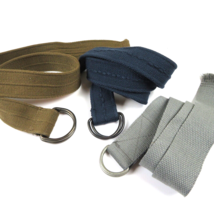 Set of 3 youth canvas D-Ring buckle belts Age 14-16 - £10.31 GBP