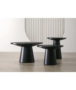 Ebony Black 3-Pc Coffee, End, Console Table Set | Pedestal Base - $13,208.28 MXN