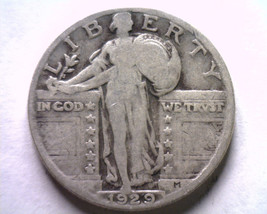 1929 STANDING LIBERTY QUARTER VERY GOOD+ VG+ NICE ORIGINAL COIN BOBS COINS - $10.50