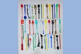 Lot Vintage 46pc Swizzle Sticks Cocktail Stirrers Afro Giraffe,Whistle,Playboy+ - £96.71 GBP