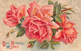 Antique Postcard Best Birthday Wishes 1911 - £2.70 GBP