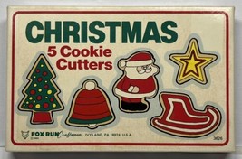 Fox Run Christmas 5 Cookie Cutters Santa Sleigh Tree Bell Star Vintage S... - £10.95 GBP