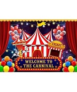 Carnival Circus Backdrop for Photography Carnival Theme Birthday Decorat... - £29.46 GBP