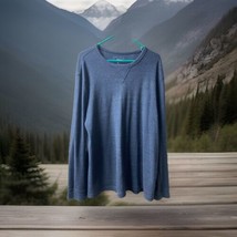Sonoma Long Sleeved Thermal  Shirt Mens Xtra Large Blue Heavy Waffle Knit - $13.60