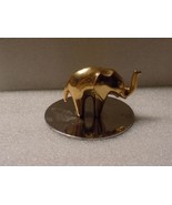 Gold Elephant Knick Knack Italy Garfinckel&#39;s Decor Pot Metal - £16.66 GBP