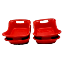 Rachael Ray 10 oz Individual Casserole Red Baking Square Dish Set of Four - £18.00 GBP