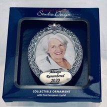 Christmas Ornament Always Remembered 2020 Photo Picture Frame W European... - $14.50