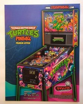Teenage Mutant Ninja Turtles Premium Edition Pinball FLYER Art Game Sheet TNMT - £16.13 GBP
